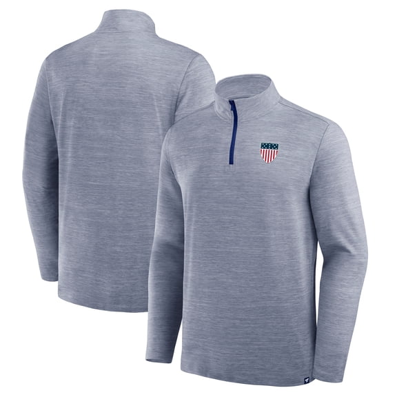 Men's-Fanatics  Light Blue Team USA Clutch Quarter-Zip Pullover