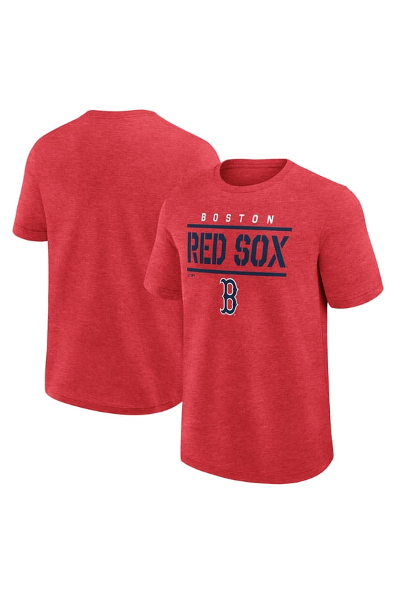 Men's Logo Athletic Heather Red Boston Red Sox Top Notch T-Shirt