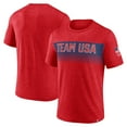 thumbnail image 1 of Men's Fanatics Heather Red Team USA Bold Stripes T-Shirt, 1 of 3
