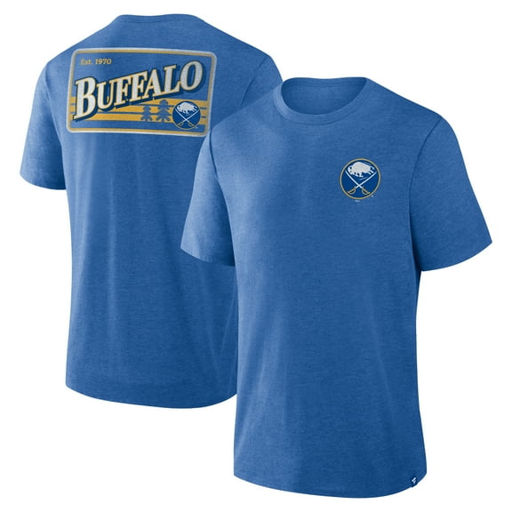 Men's Fanatics Heather Royal Buffalo Sabres Fan Lanes Tri-Blend T-Shirt