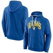 Mens Fanatics Heather Royal Los Angeles Rams Raglan Fleece Pullover Hoodie