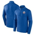 thumbnail image 1 of Men's Fanatics  Heather Royal New York Islanders Authentic Pro Quarter-Zip Pullover Top, 1 of 3