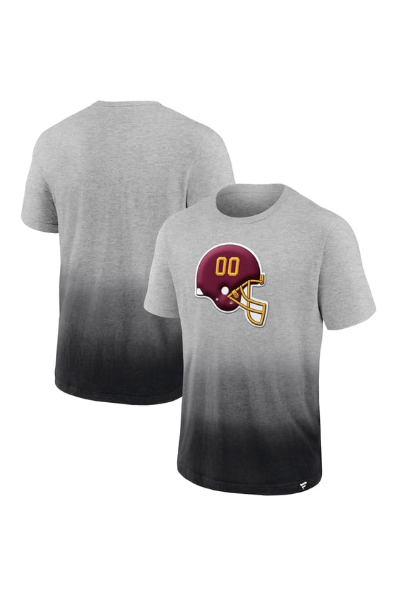 Men's Fanatics Heathered Gray/Black Washington Football Team Team Ombre T-Shirt