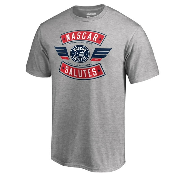 Men's Fanatics Heathered Gray NASCAR Salutes T-Shirt