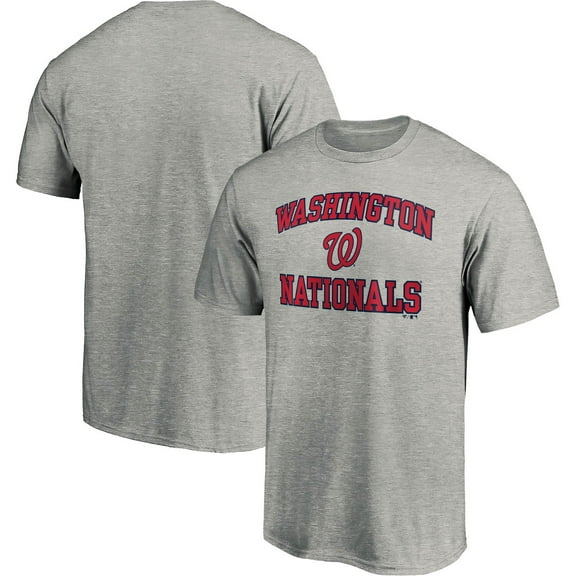 Men's Fanatics Heather Gray Washington Nationals Heart & Soul T-Shirt