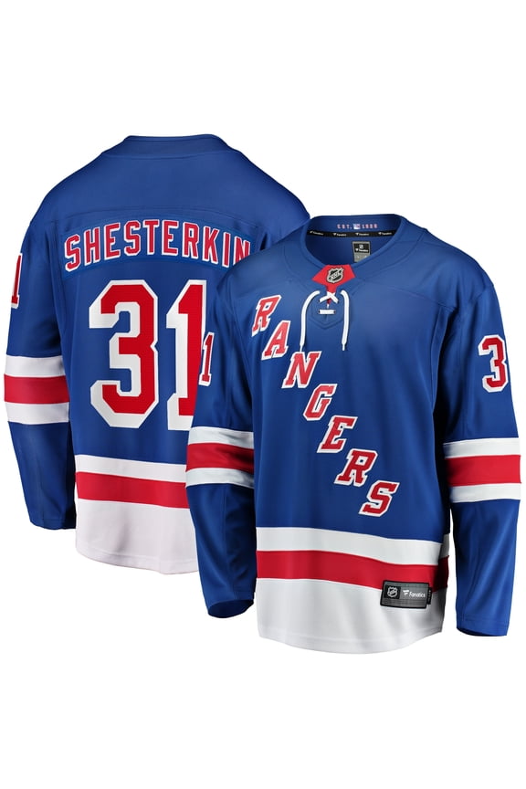 Men's Fanatics Igor Shesterkin Blue New York Rangers Home Breakaway Player Jersey