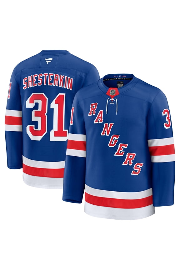 Men's Fanatics Igor Shesterkin Blue New York Rangers Home Premium Jersey