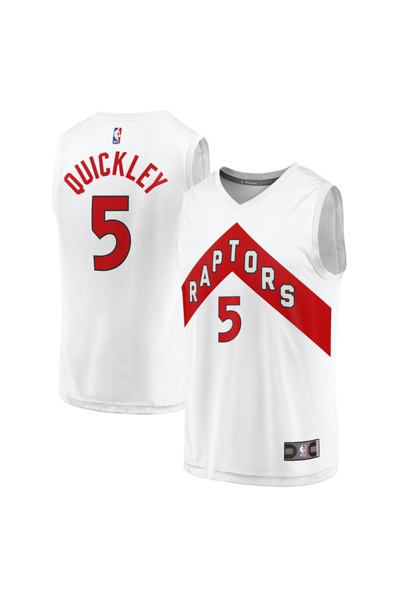 Men's Fanatics Immanuel Quickley White Toronto Raptors Fast Break Player Jersey - Association Edition