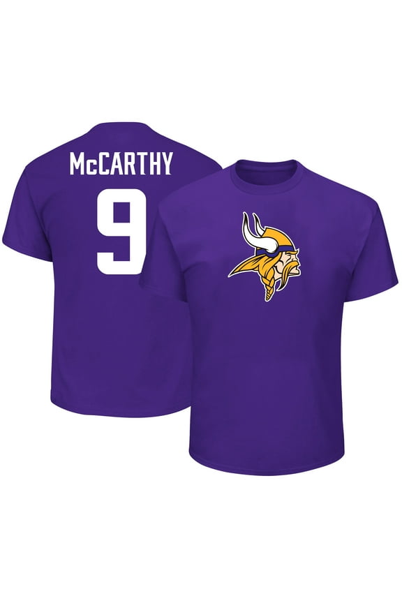 Men's Fanatics J.J. McCarthy Purple Minnesota Vikings Big & Tall Name & Number T-Shirt