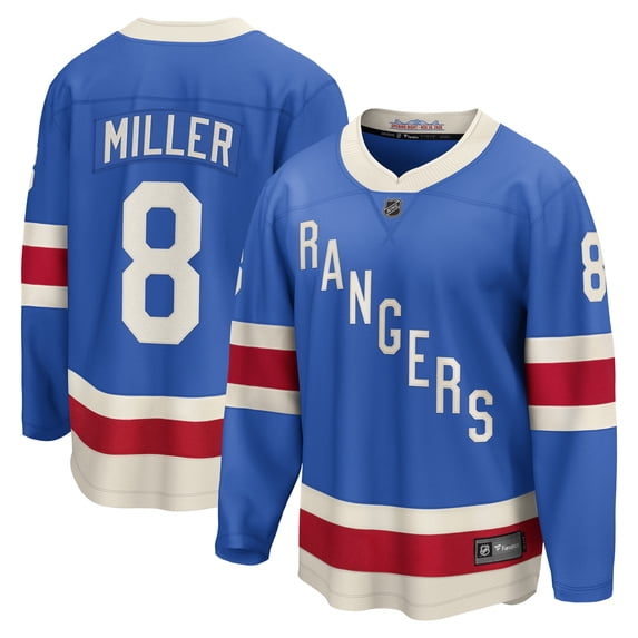 Men's Fanatics J.T. Miller Blue New York Rangers Centennial Breakaway Jersey