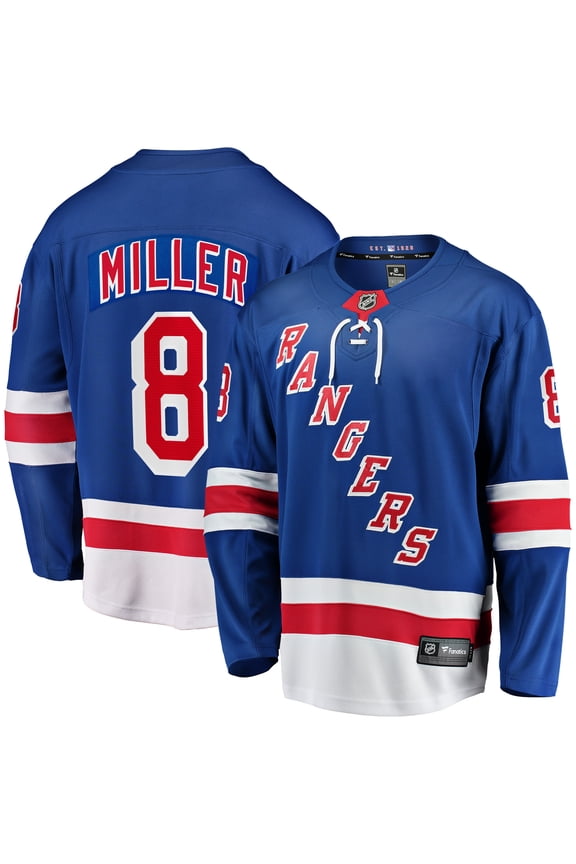 Men's Fanatics J.T. Miller Blue New York Rangers Home Breakaway Jersey