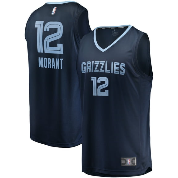 Men's Fanatics Ja Morant Navy Memphis Grizzlies Big & Tall Fast Break Player Jersey - Icon Edition