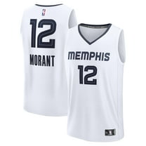 Men's Fanatics Ja Morant White Memphis Grizzlies Fast Break Replica Player Jersey - Association Edition
