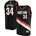 thumbnail image 1 of Men's Fanatics Jabari Walker Black Portland Trail Blazers Fast Break Replica Jersey - Icon Edition, 1 of 3