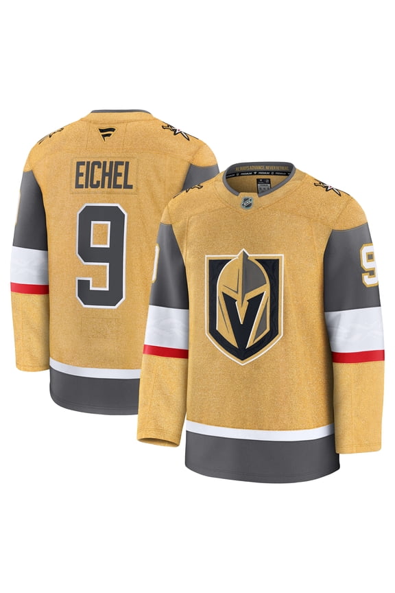 Men's Fanatics Jack Eichel Gold Vegas Golden Knights Home Premium Jersey