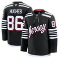 thumbnail image 1 of Men's Fanatics Jack Hughes Black New Jersey Devils Alternate Premium Jersey, 1 of 3