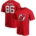 thumbnail image 1 of Men's Fanatics Jack Hughes Red New Jersey Devils Big & Tall Name & Number T-Shirt, 1 of 3
