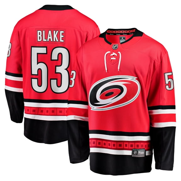 Men's Fanatics Jackson Blake Black Carolina Hurricanes Home Breakaway Jersey