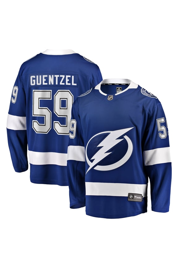 Men's Fanatics Jake Guentzel Blue Tampa Bay Lightning Home Premier Breakaway Player Jersey