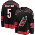 thumbnail image 1 of Men's Fanatics Jalen Chatfield Black Carolina Hurricanes Home Premier Breakaway Player Jersey, 1 of 3