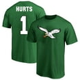 thumbnail image 1 of Men's Fanatics Jalen Hurts Kelly Green Philadelphia Eagles Big & Tall Throwback Player Name & Number T-Shirt, 1 of 3