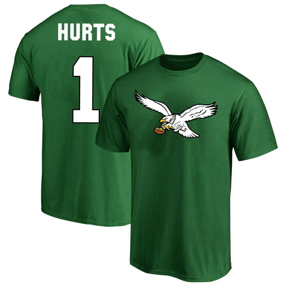 Men's Fanatics Jalen Hurts Kelly Green Philadelphia Eagles Big & Tall Player Name & Number T-Shirt