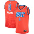 thumbnail image 1 of Men's Fanatics Jalen Williams Orange Oklahoma City Thunder Fast Break Replica Player Jersey - Statement Edition, 1 of 3