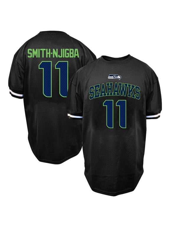 Men's Fanatics Jaxon Smith-Njigba Black Seattle Seahawks Big & Tall Mesh Name & Number T-Shirt