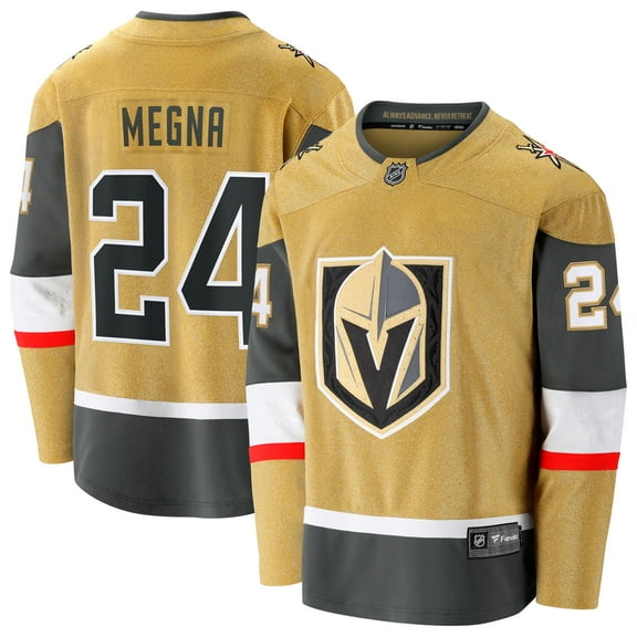 Men's Fanatics Jaycob Megna Gold Vegas Golden Knights Home Breakaway Jersey