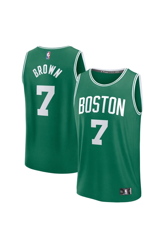 Men's Fanatics Jaylen Brown Kelly Green Boston Celtics Fast Break Replica Player Jersey - Icon Edition