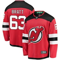 Men's Fanatics Jesper Bratt Red New Jersey Devils Home Breakaway Player Jersey