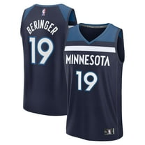 Men's Fanatics Joan Beringer Navy Minnesota Timberwolves 2025 NBA Draft First Round Pick Fast Break Replica Jersey -