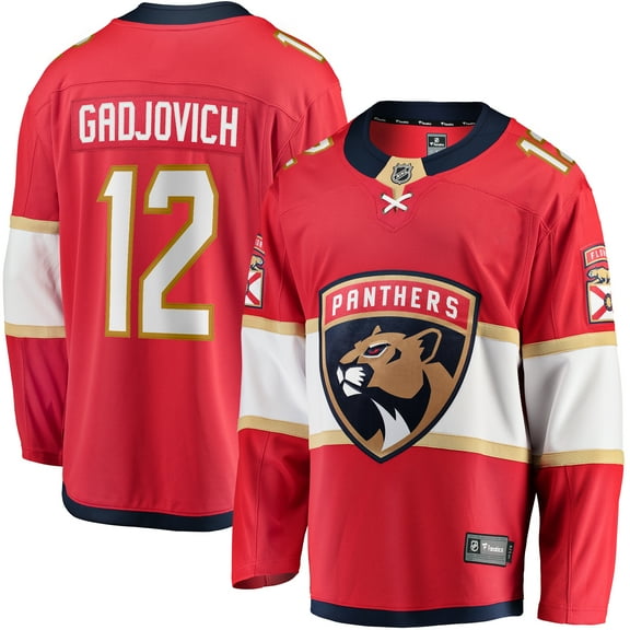 Men's Fanatics Jonah Gadjovich Red Florida Panthers  Premier Breakaway Player Jersey