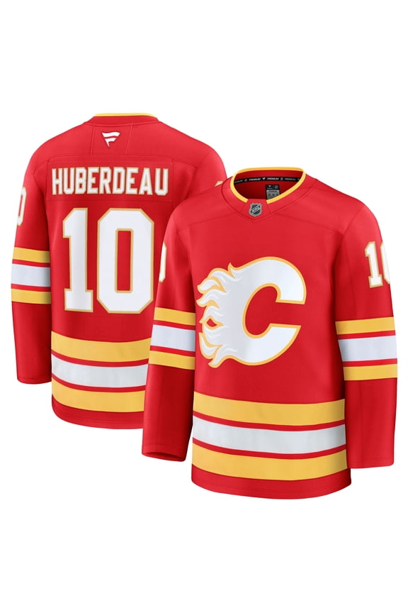 Men's Fanatics Jonathan Huberdeau Red Calgary Flames Home Premium Jersey
