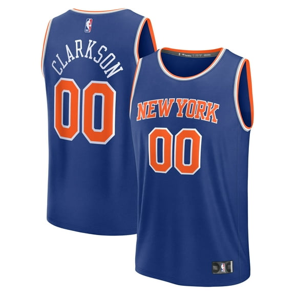 Men's Fanatics Jordan Clarkson Blue New York Knicks Fast Break Replica Player Jersey - Icon Edition