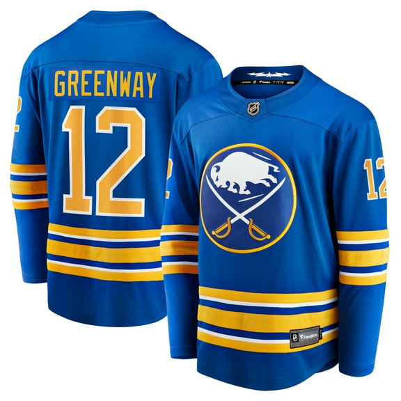 Men's Fanatics Jordan Greenway Royal Buffalo Sabres Home Breakaway Jersey