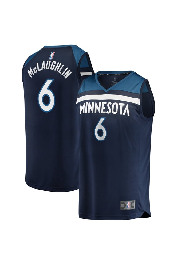 Men's Fanatics Jordan McLaughlin Navy Minnesota Timberwolves Fast Break Player Jersey - Icon Edition