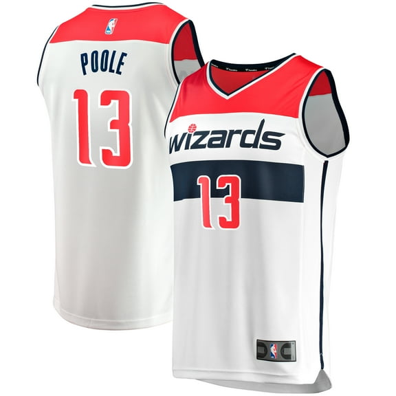 Youth Fanatics Jordan Poole White Washington Wizards Fast Break Player Jersey - Association Edition