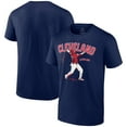 thumbnail image 1 of Men's Jose Ramirez Navy Cleveland Guardians Player Swing T-Shirt, 1 of 4