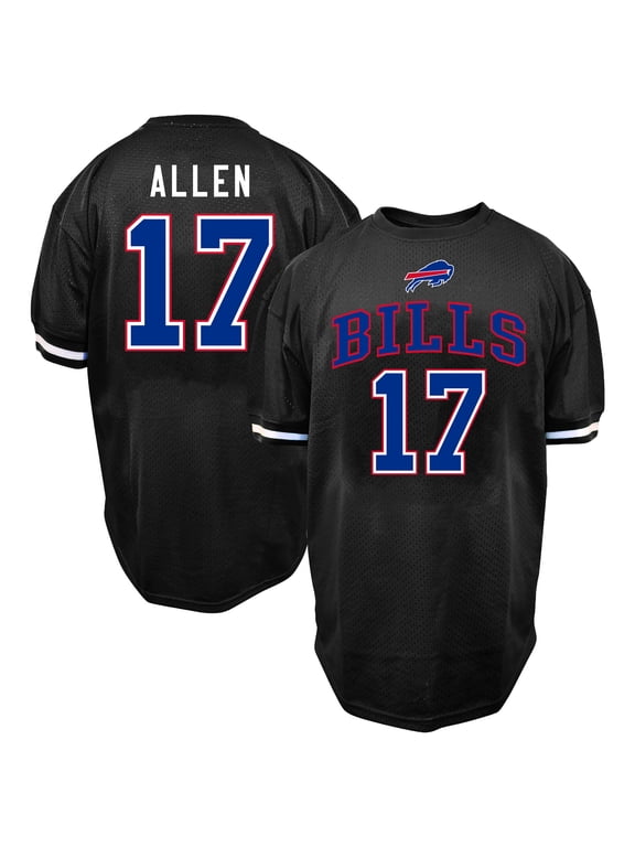 Men's Fanatics Josh Allen Black Buffalo Bills Big & Tall Mesh Name & Number T-Shirt