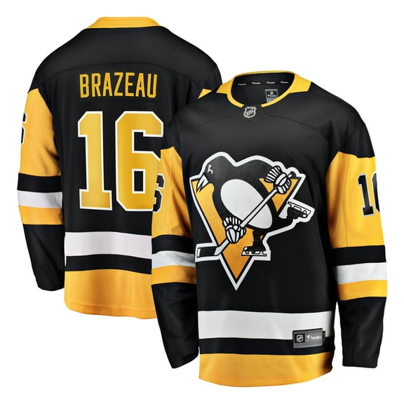 Men's Fanatics Justin Brazeau Black Pittsburgh Penguins Home Breakaway Jersey
