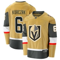 Men's Fanatics Kaedan Korczak Gold Vegas Golden Knights Home Breakaway Jersey
