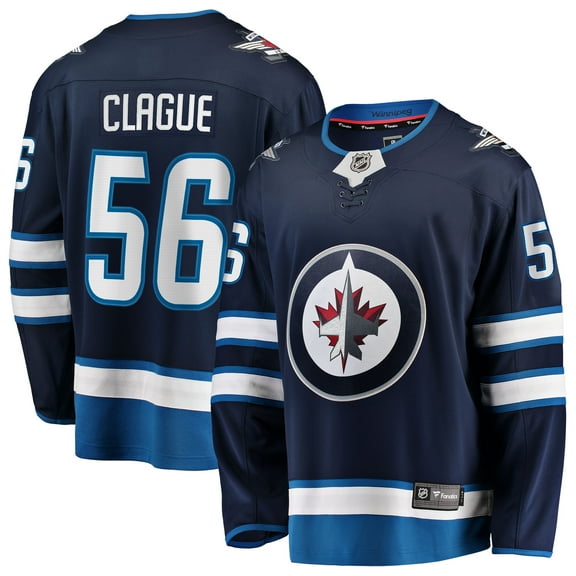 Men's Fanatics Kale Clague Navy Winnipeg Jets Home Breakaway Jersey