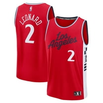 Men's Fanatics Kawhi Leonard Red LA Clippers Fast Break Replica Player Jersey - Statement Edition