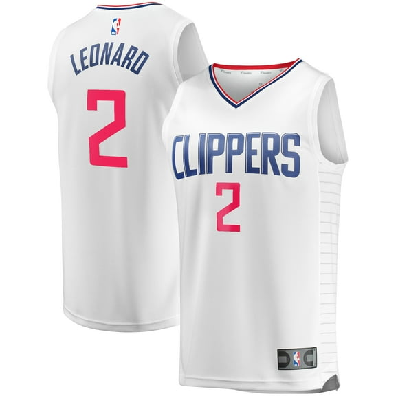 Men's Fanatics Kawhi Leonard White LA Clippers Fast Break Replica Player Jersey - Association Edition