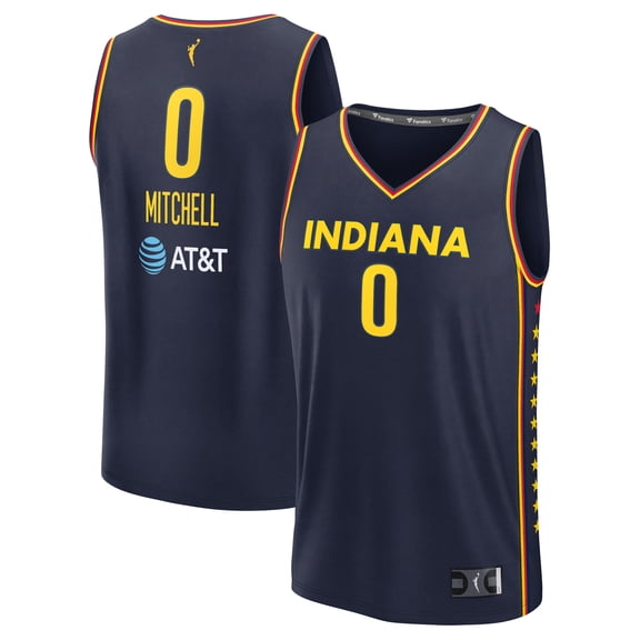 Men's Fanatics Kelsey Mitchell Navy Indiana Fever Fast Break Replica Jersey - Explorer Edition