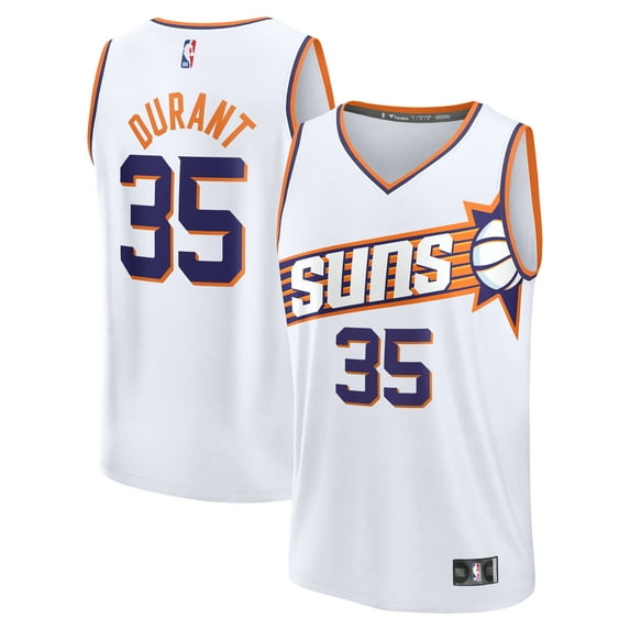 Youth Fanatics Kevin Durant White Phoenix Suns Fast Break Replica Player Jersey - Association Edition