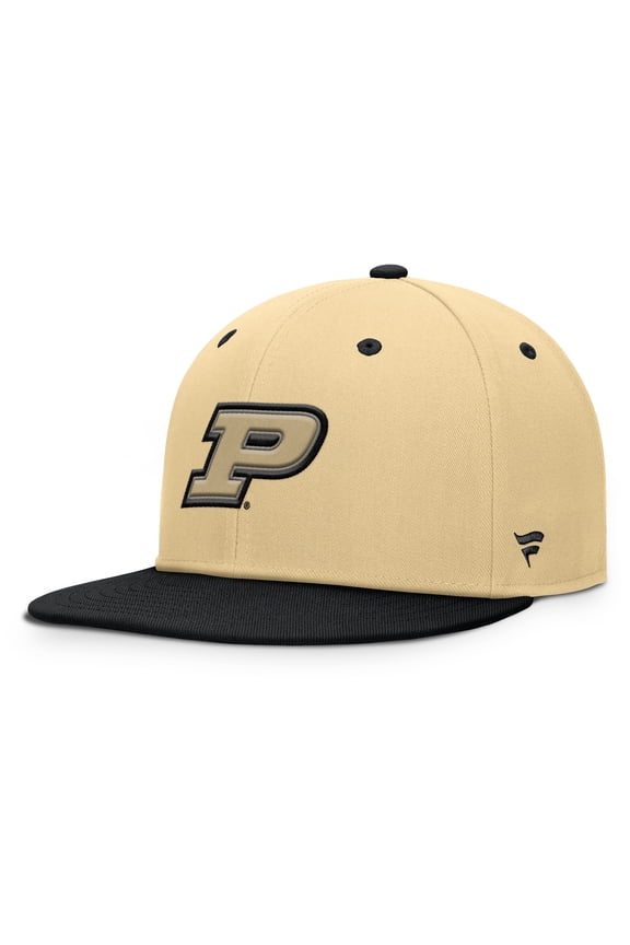 Men's Fanatics Khaki/Black Purdue Boilermakers Balance Fitted Hat