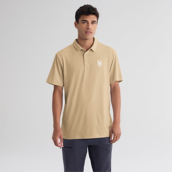 Men's Fanatics Khaki New York Mets Clutch Polo