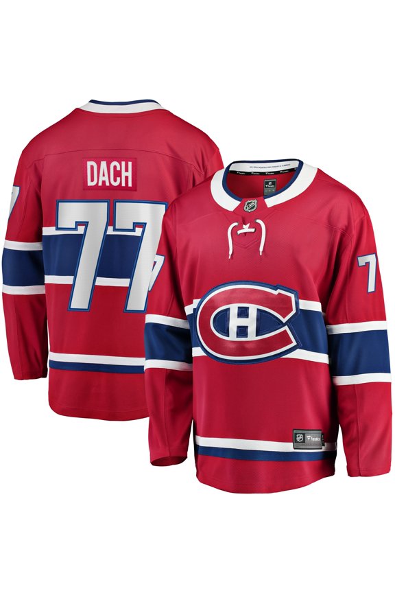 Men's Fanatics Kirby Dach Red Montreal Canadiens Home Breakaway Player Jersey